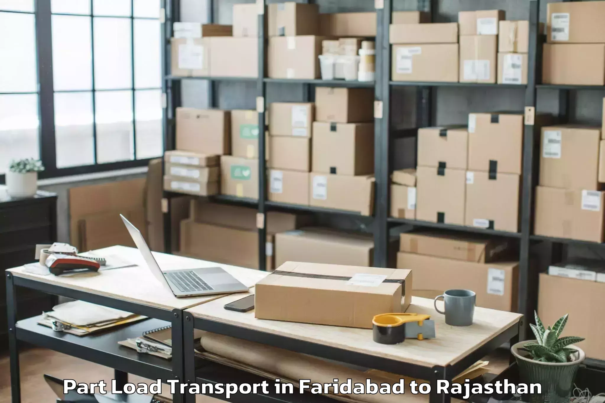 Top Faridabad to Raipur Pali Part Load Transport Available